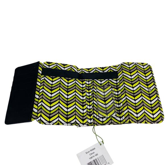 Vera Bradley Euro Wallet in Citron 5.5" x 4" New - Picture 9 of 9